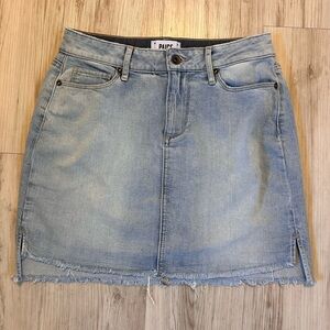 Paige size 26 jean skirt with a zipper fly in GUC